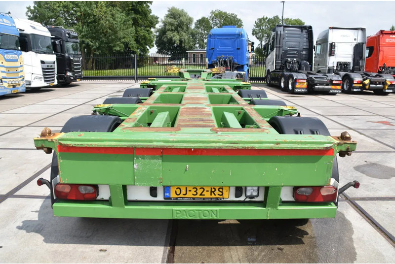 Pacton T3-010 - 2 LIFT AXLES - DRUM BRAKES - BPW AXLES - 2 x EXTENDABLE - GOOD CONDITION - - Container transporter/ Swap body semi-trailer: picture 3 Pacton T3-010 - 2 LIFT AXLES - DRUM BRAKES - BPW AXLES - 2 x EXTENDABLE - GOOD CONDITION - - Container transporter/ Swap body semi-trailer: picture 3