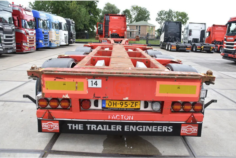 Pacton T3-010 - BPW AXLES - DRUM BRAKES - 2 LIFT AXLES - 2 x EXTENDABLE - - Container transporter/ Swap body semi-trailer: picture 3 Pacton T3-010 - BPW AXLES - DRUM BRAKES - 2 LIFT AXLES - 2 x EXTENDABLE - - Container transporter/ Swap body semi-trailer: picture 3