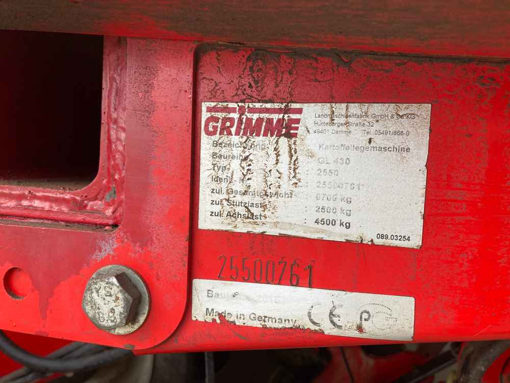 Harvester Grimme Grimme GL 430, 4 Row, Tilla/Cup Potato Planter combination: picture 22