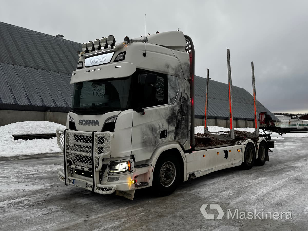 Scania R650B6X4NB Timmerekipage Scania R650B med kran och HLM Släp - Timber truck: picture 1 Scania R650B6X4NB Timmerekipage Scania R650B med kran och HLM Släp - Timber truck: picture 1
