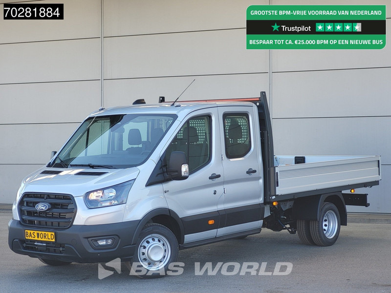Ford Transit 170pk Automaat Dubbel Cabine 3500kg Trekhaak Open Laadbak Pritsche SYNC4 scherm CarPlay Camera Airco Trekhaak Cruise control - Flatbed van: picture 1 Ford Transit 170pk Automaat Dubbel Cabine 3500kg Trekhaak Open Laadbak Pritsche SYNC4 scherm CarPlay Camera Airco Trekhaak Cruise control - Flatbed van: picture 1
