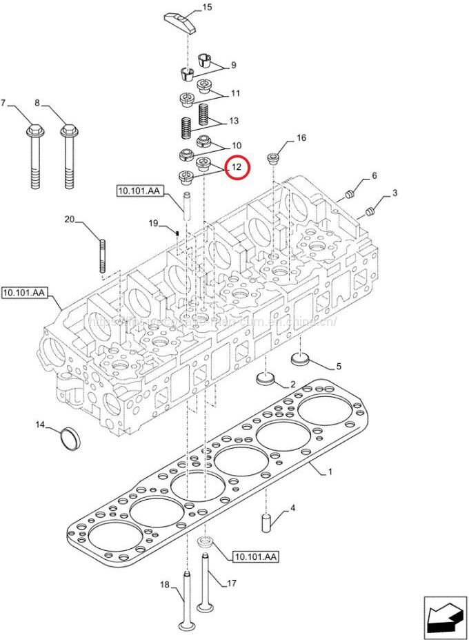 FPT IVECO CASE Cursor11 F3GFE613A B001 5801863562 valve oil seal 40101584 - Engine gasket: picture 1 FPT IVECO CASE Cursor11 F3GFE613A B001 5801863562 valve oil seal 40101584 - Engine gasket: picture 1