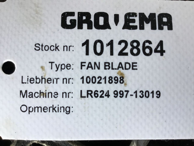 Liebherr Fan Blade - Fan: picture 2 Liebherr Fan Blade - Fan: picture 2