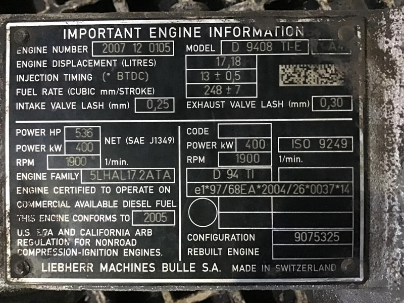 Liebherr Intakepipe - Air intake pipe: picture 3 Liebherr Intakepipe - Air intake pipe: picture 3