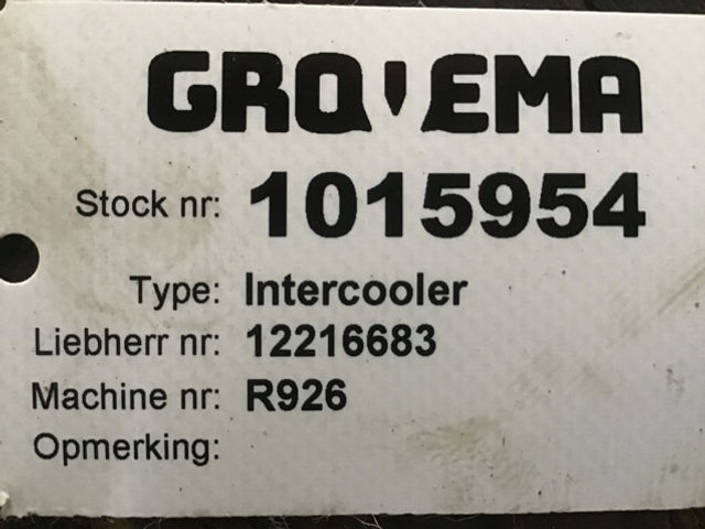 Liebherr Intercooler - Intercooler: picture 4 Liebherr Intercooler - Intercooler: picture 4