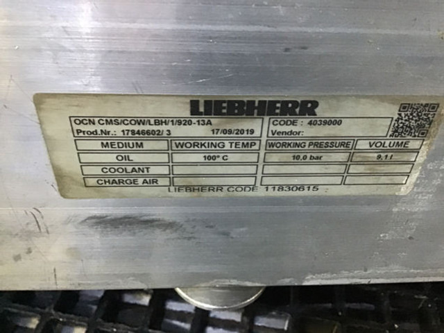 Liebherr Oil Cooler - Oil cooler: picture 1 Liebherr Oil Cooler - Oil cooler: picture 1