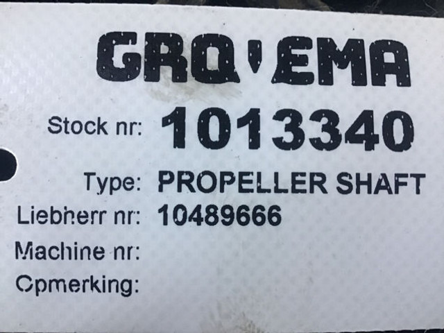 Liebherr Propellor Shaft - Drive shaft: picture 5 Liebherr Propellor Shaft - Drive shaft: picture 5