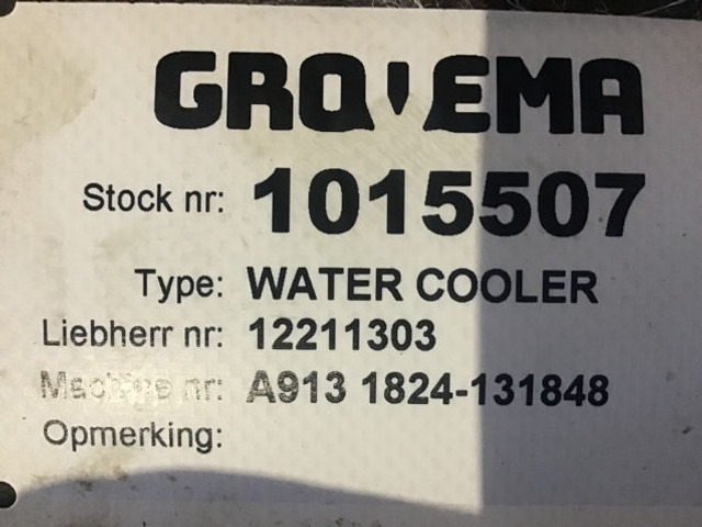 Liebherr Water Cooler - Radiator: picture 2 Liebherr Water Cooler - Radiator: picture 2