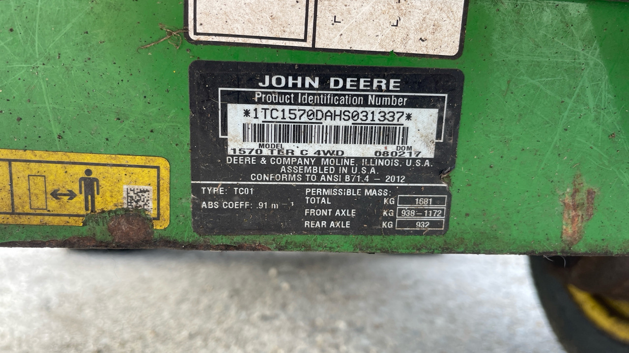 Garden mower JOHN DEERE 1570 1570: picture 10