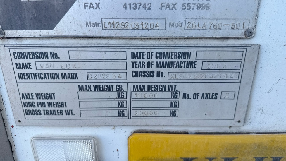 Trailer VANECK BOX DRAWBAR: picture 13