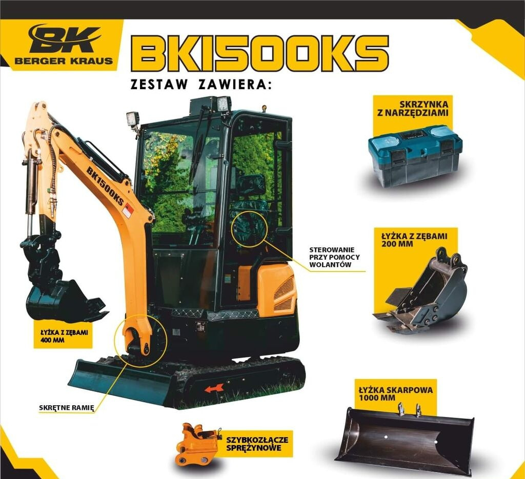 Berger Kraus BK1500KSR - Mini excavator: picture 2 Berger Kraus BK1500KSR - Mini excavator: picture 2