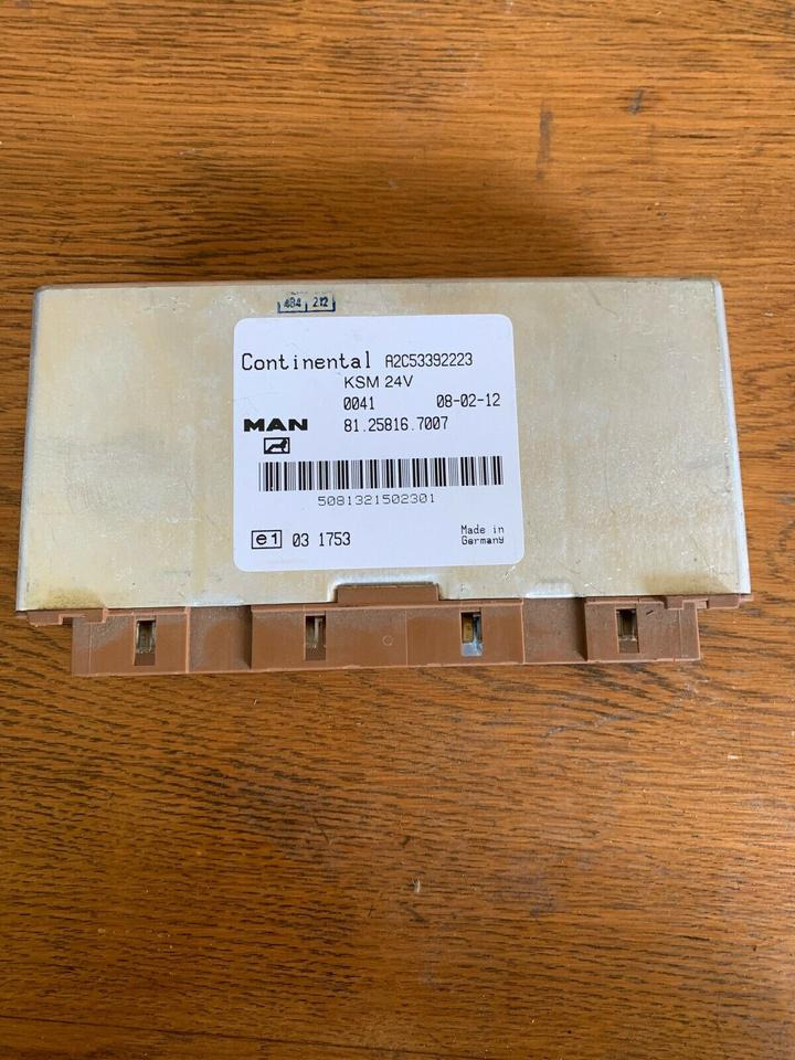 MAN KSM Continental Steuergerät 81.25816.7007 - ECU for Truck: picture 1 MAN KSM Continental Steuergerät 81.25816.7007 - ECU for Truck: picture 1