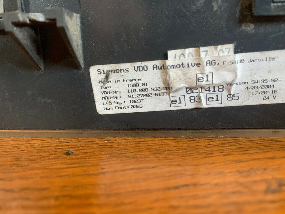 MAN Kombiinstrument Tacho 81272026133 - Dashboard for Truck: picture 2 MAN Kombiinstrument Tacho 81272026133 - Dashboard for Truck: picture 2