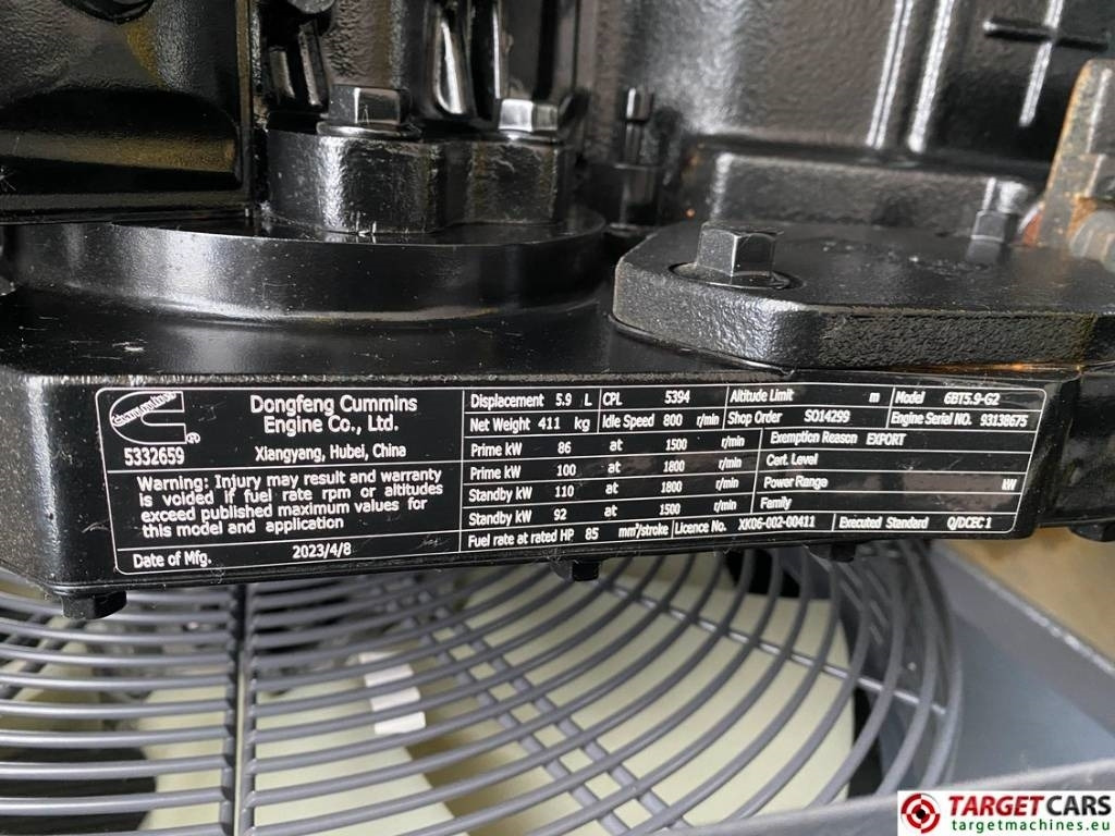 New Generator set Atlas Copco QES80 Diesel 90KVA Generator 400/230V New Unused: picture 14
