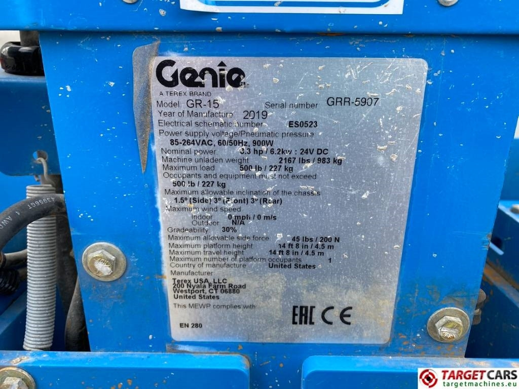 Vertical mast lift Genie GR15 RunAbout Electric Vertical Mast Lift 652cm: picture 10 Vertical mast lift Genie GR15 RunAbout Electric Vertical Mast Lift 652cm: picture 10