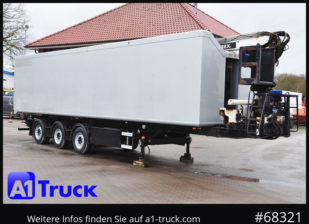 H&W Glas, Atlas Kran + Kipper Lenkachse, - Dropside/ Flatbed semi-trailer: picture 1 H&W Glas, Atlas Kran + Kipper Lenkachse, - Dropside/ Flatbed semi-trailer: picture 1