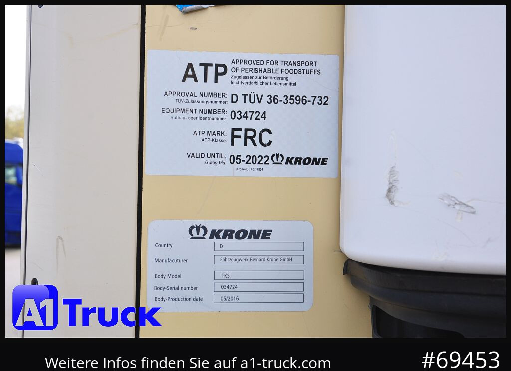 KRONE SDR 27 Carrier 1950 Mt. Doppelstock Lift, - Refrigerator semi-trailer: picture 5 KRONE SDR 27 Carrier 1950 Mt. Doppelstock Lift, - Refrigerator semi-trailer: picture 5
