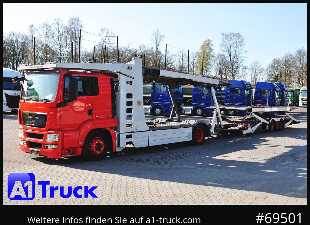 Autotransporter truck MAN 18.400 TGX, Autotransporter Kässbohrer,: picture 12