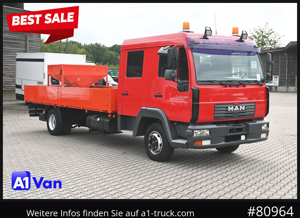MAN MAN LE 8.180 Pritsche Doka, Automatik, AHK, 6-Sitzer - Flatbed van, Combi van: picture 1 MAN MAN LE 8.180 Pritsche Doka, Automatik, AHK, 6-Sitzer - Flatbed van, Combi van: picture 1
