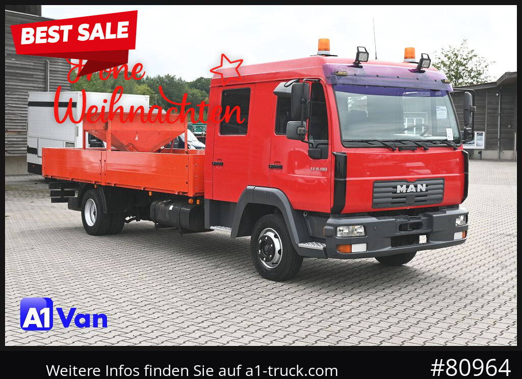 MAN MAN LE 8.180 Pritsche Doka, Automatik, AHK, 6-Sitzer - Flatbed van, Combi van: picture 1 MAN MAN LE 8.180 Pritsche Doka, Automatik, AHK, 6-Sitzer - Flatbed van, Combi van: picture 1