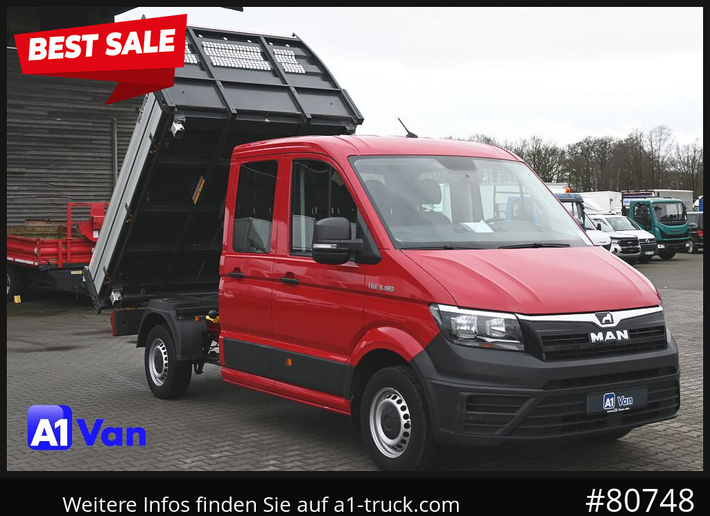 MAN TGE 3.180 Doka Kipper,Klima, AHK - Tipper van, Combi van: picture 1 MAN TGE 3.180 Doka Kipper,Klima, AHK - Tipper van, Combi van: picture 1