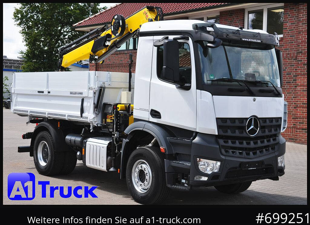 Crane truck, Tipper MERCEDES-BENZ Arocs 1840, Kipper + Kran,Funk Navi,: picture 8