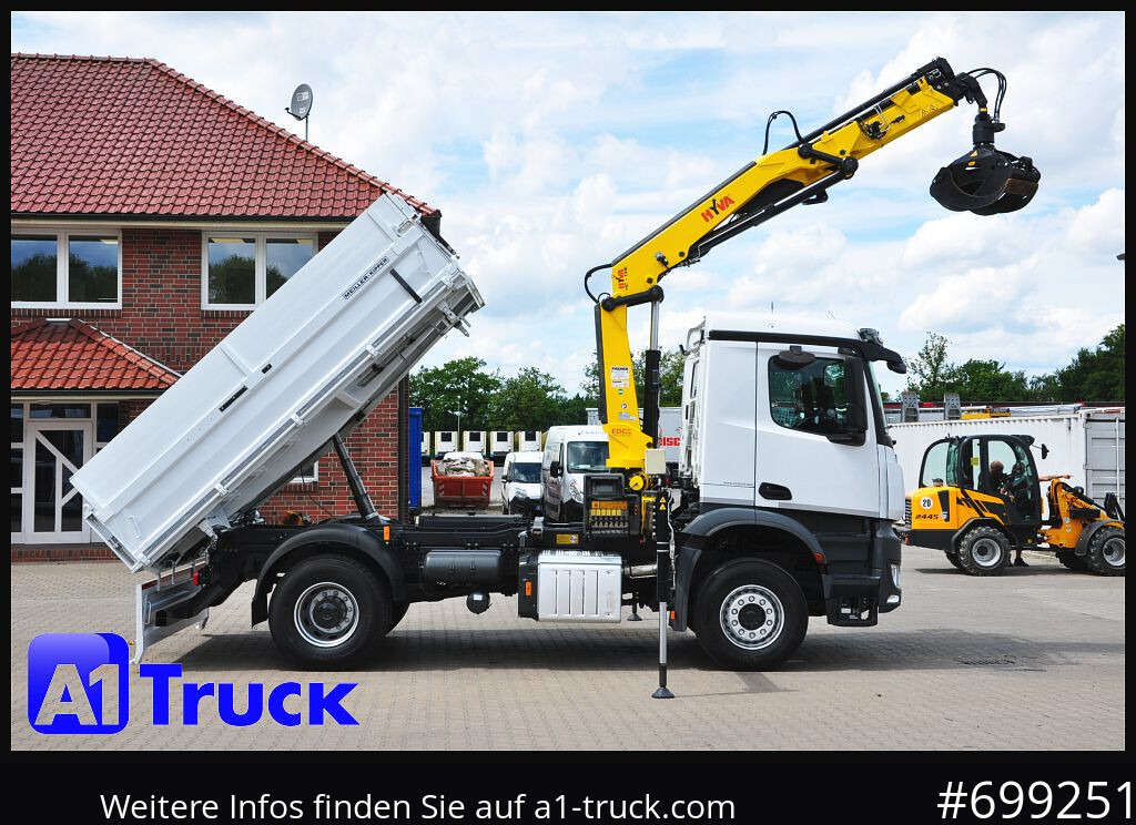 Crane truck, Tipper MERCEDES-BENZ Arocs 1840, Kipper + Kran,Funk Navi,: picture 15