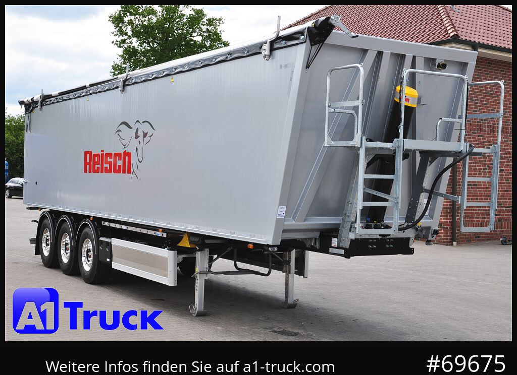 REISCH RHKS, Alu-Kippmulde 57m³, Kombitüren, Alufelgen, Liftachse, - Tipper semi-trailer: picture 1 REISCH RHKS, Alu-Kippmulde 57m³, Kombitüren, Alufelgen, Liftachse, - Tipper semi-trailer: picture 1