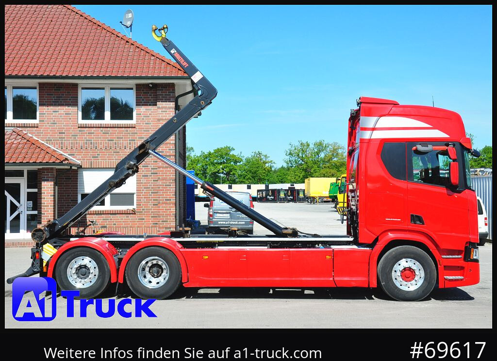 SCANIA R500, Abrollkipper, HIAB, Lift-Lenkachse, - Hook lift truck: picture 3 SCANIA R500, Abrollkipper, HIAB, Lift-Lenkachse, - Hook lift truck: picture 3