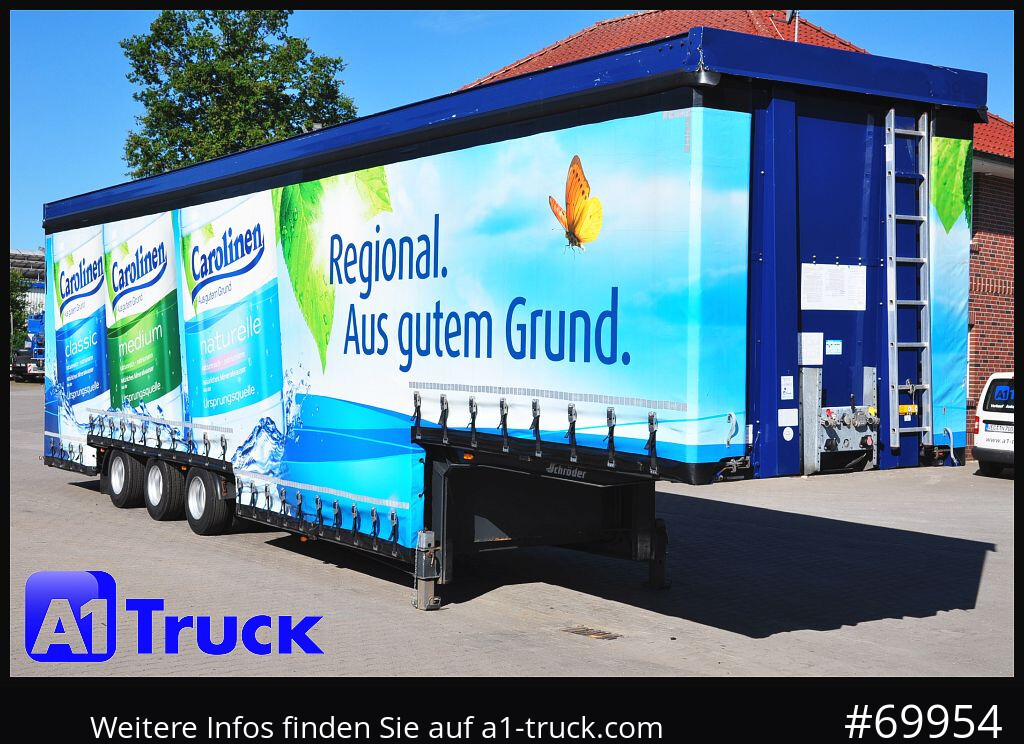 SCHROEDER,WIESMOOR Schröder Jumbo Hubdach, Getränkeauflieger - Curtainsider semi-trailer: picture 1 SCHROEDER,WIESMOOR Schröder Jumbo Hubdach, Getränkeauflieger - Curtainsider semi-trailer: picture 1