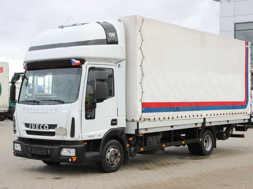 Iveco EUROCARGO 75E18, HYDRAULIC FRONT, SLEEPING BODY, SIDE - Curtainsider truck: picture 1 Iveco EUROCARGO 75E18, HYDRAULIC FRONT, SLEEPING BODY, SIDE - Curtainsider truck: picture 1