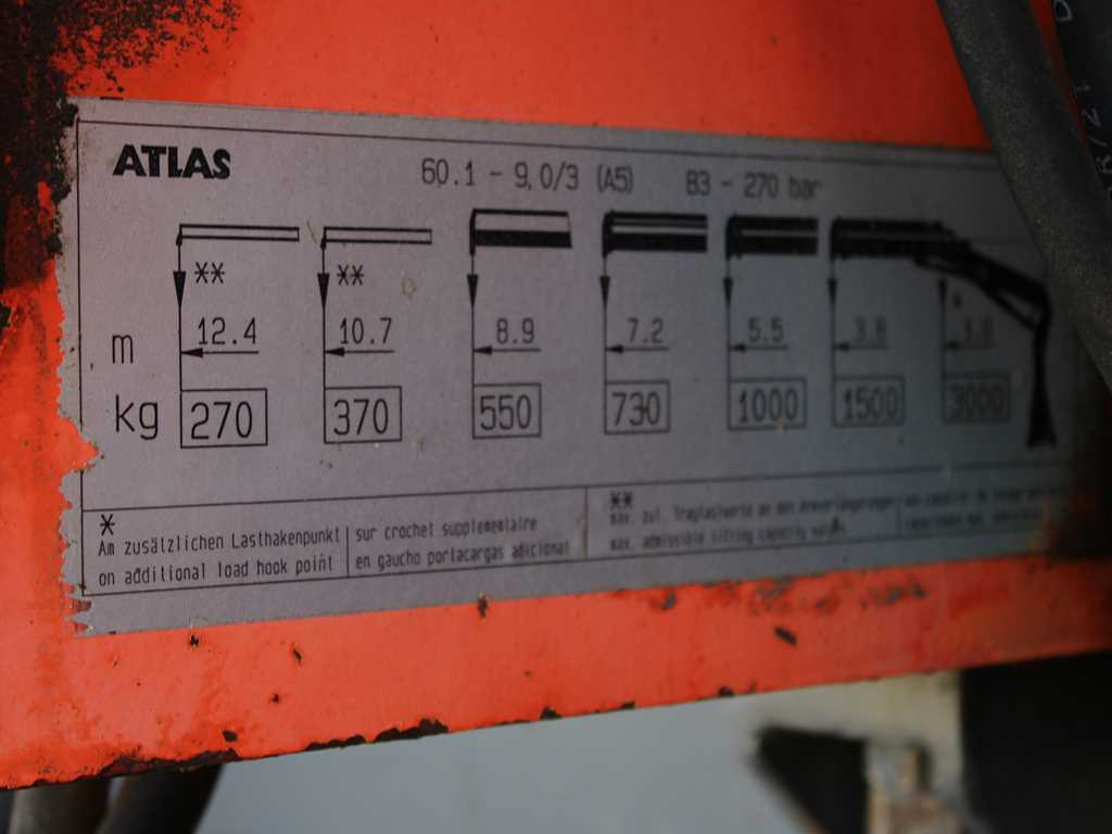 Tipper, Crane truck Mercedes-Benz Atego 1523, HYDRAULIC ARM ATLAS 60.1, THREE-SIDED: picture 8