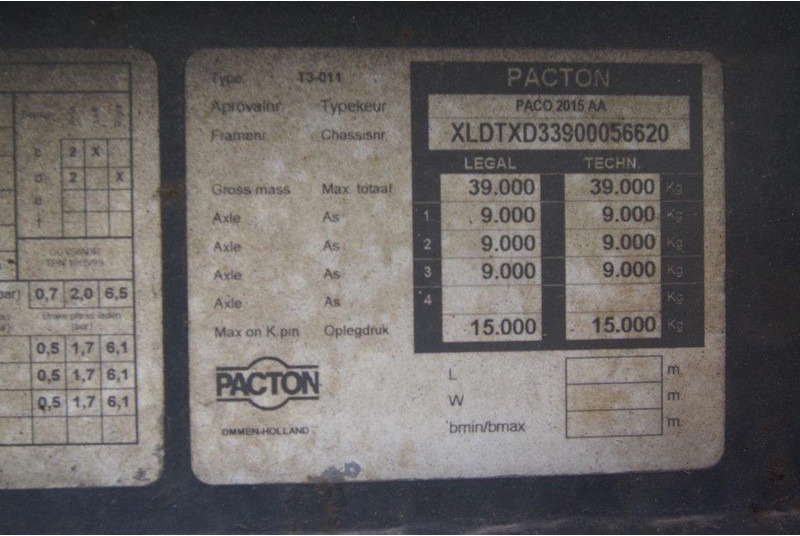 Pacton Tautliner - Curtainsider semi-trailer: picture 5 Pacton Tautliner - Curtainsider semi-trailer: picture 5