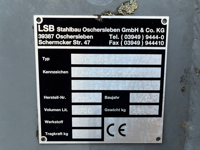 Bucket Doosan Bucket DL450-3 4700 l: picture 10 Bucket Doosan Bucket DL450-3 4700 l: picture 10