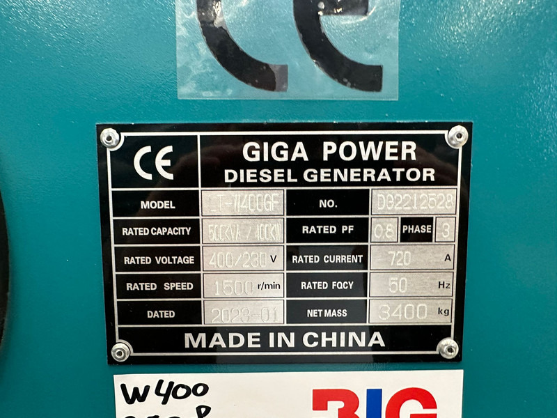 New Generator set Giga power Giga power 500 kVa silent generator set - LT-W400GF: picture 9