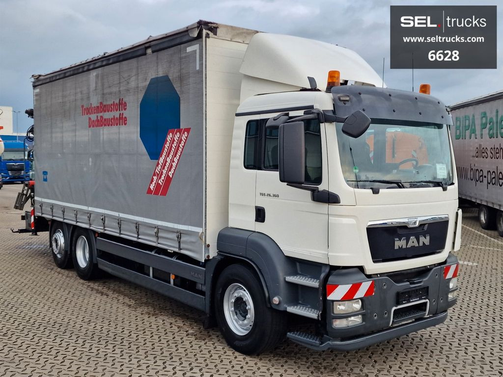 MAN TGS 26.360 / Palfinger PK 22002EH / Lenkachse - Crane truck, Curtainsider truck: picture 4 MAN TGS 26.360 / Palfinger PK 22002EH / Lenkachse - Crane truck, Curtainsider truck: picture 4