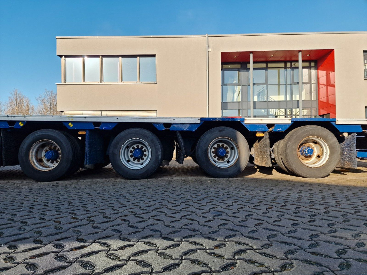 Dropside/ Flatbed semi-trailer Meusburger MPS-4 / Lenkachse / Liftachse: picture 17