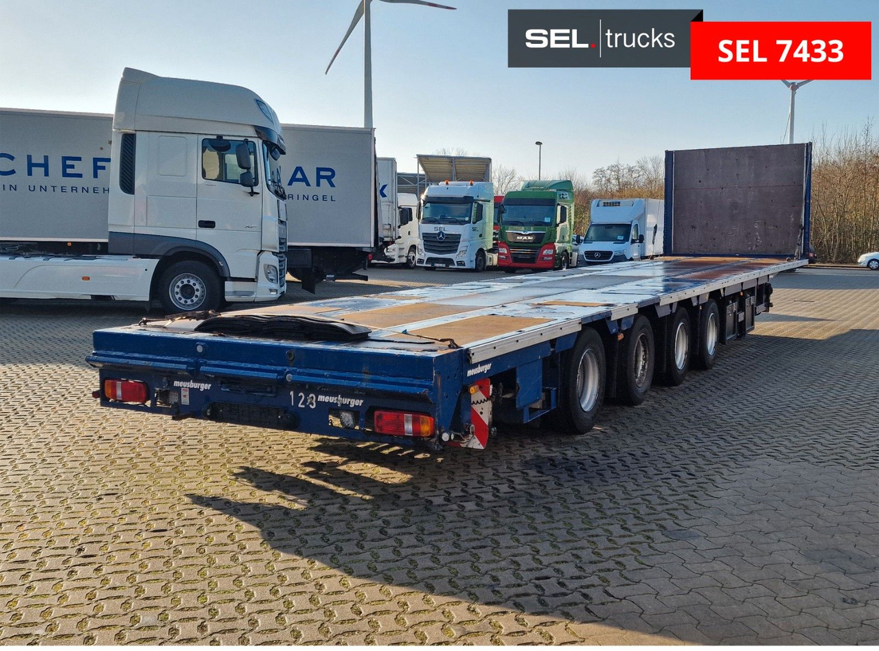 Dropside/ Flatbed semi-trailer Meusburger MPS-4 / Lenkachse / Liftachse: picture 6