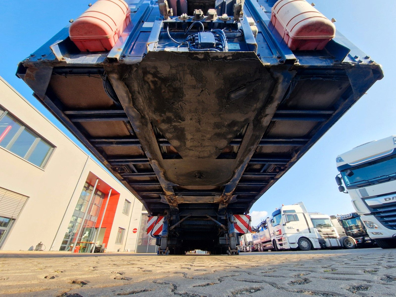 Dropside/ Flatbed semi-trailer Meusburger MPS-4 / Lenkachse / Liftachse: picture 12