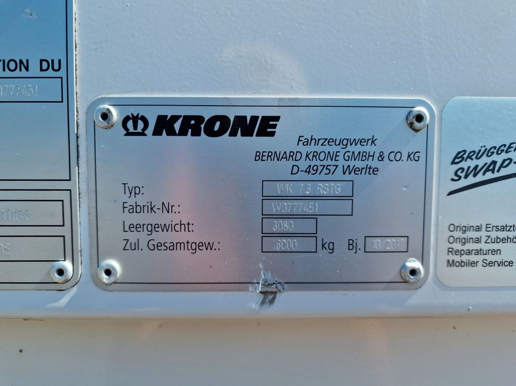 Dropside/ Flatbed trailer Schmitz Cargobull Krone WK 7.3 RSTG / Textil: picture 18