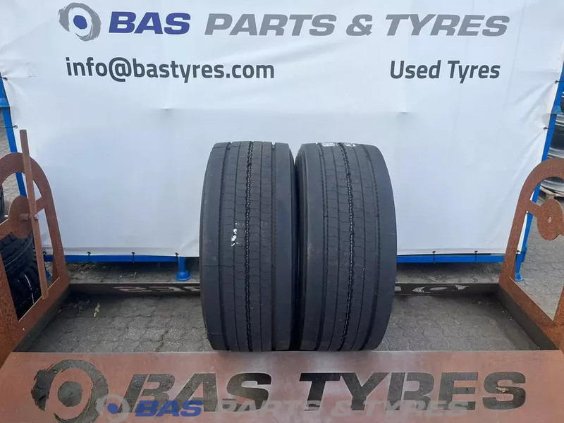 Bridgestone Bridgestone 385/55R22.5 DURAVIS R-STEER002 160/158 K M+S 3PMSF gebruikte set - Tire for Truck: picture 1 Bridgestone Bridgestone 385/55R22.5 DURAVIS R-STEER002 160/158 K M+S 3PMSF gebruikte set - Tire for Truck: picture 1