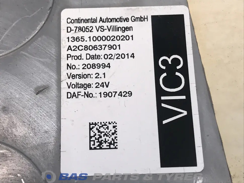 DAF Regeleenheid VIC DAF 2025292 - ECU for Truck: picture 2 DAF Regeleenheid VIC DAF 2025292 - ECU for Truck: picture 2