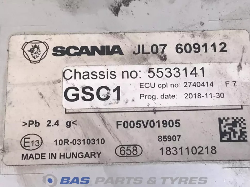 Scania Regeleenheid GSC1 Scania 2740414 - Electrical system for Truck: picture 2 Scania Regeleenheid GSC1 Scania 2740414 - Electrical system for Truck: picture 2