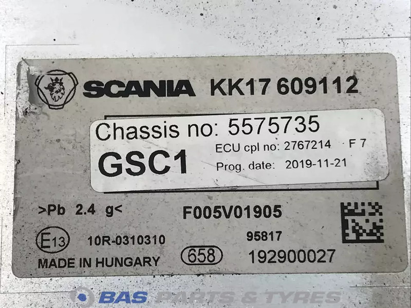 Scania Regeleenheid GSC1 Scania 2740414 - Electrical system for Truck: picture 3 Scania Regeleenheid GSC1 Scania 2740414 - Electrical system for Truck: picture 3