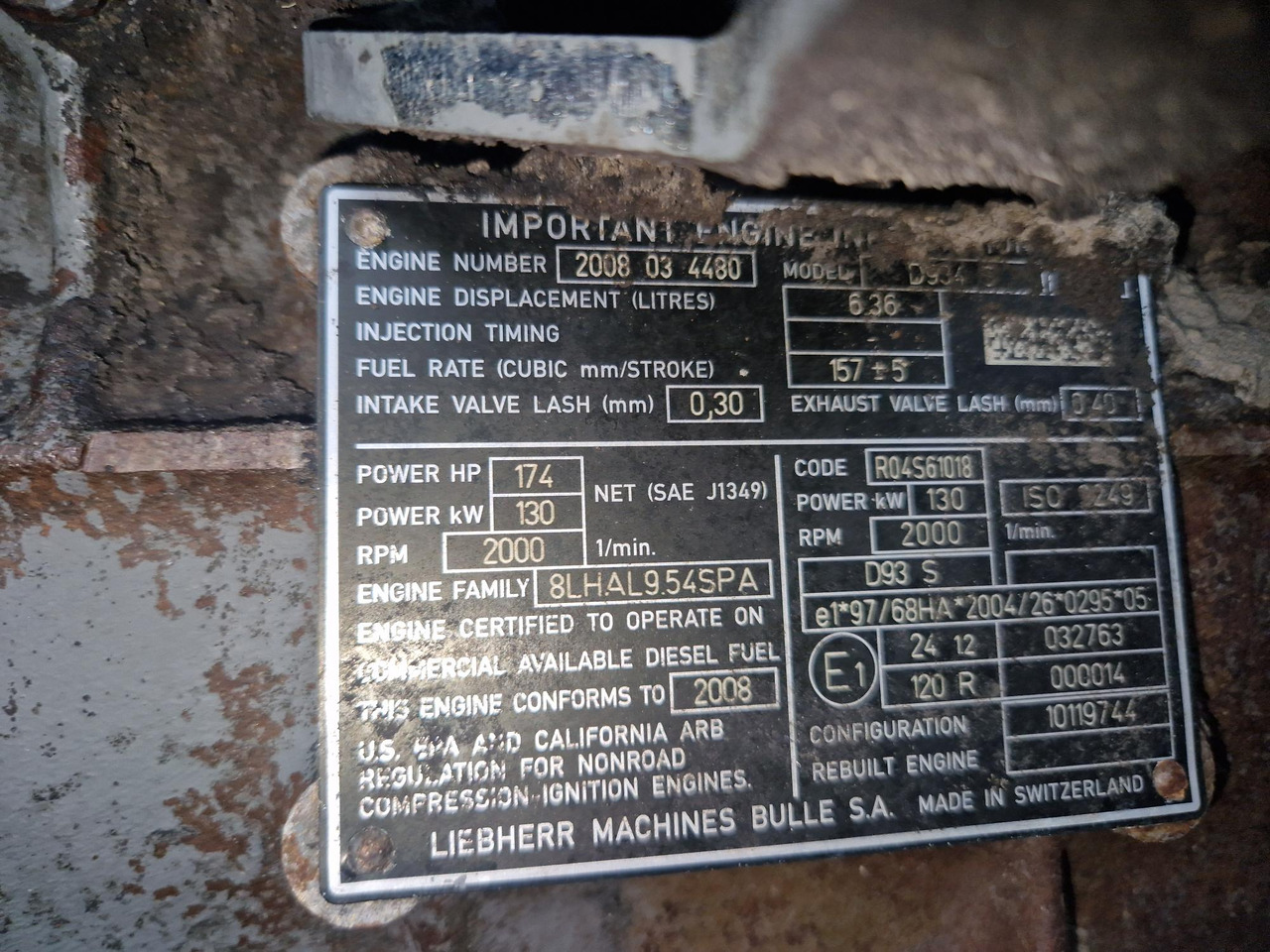 LIEBHERR D934S A6 - Engine for Construction machinery: picture 4 LIEBHERR D934S A6 - Engine for Construction machinery: picture 4