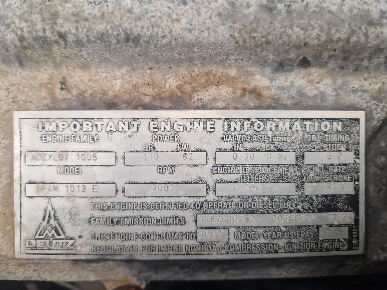 MOTOR DEUTZ BF4M1013E  - Engine for Construction machinery: picture 4 MOTOR DEUTZ BF4M1013E  - Engine for Construction machinery: picture 4