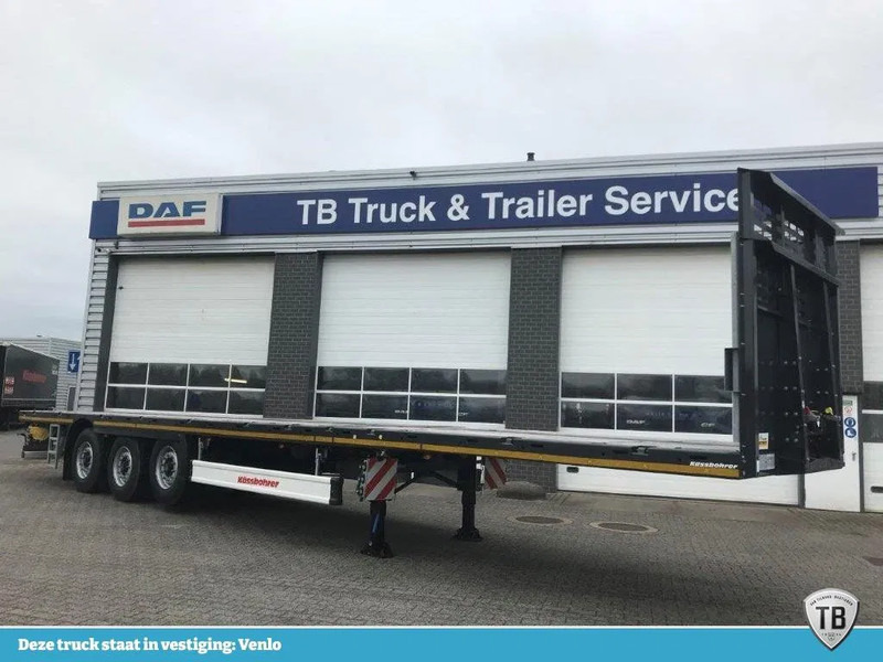 New Dropside/ Flatbed semi-trailer Kässbohrer SPA X 3 / 1N - 18 / 27 Uitschuifbare vlakke oplegger: picture 1