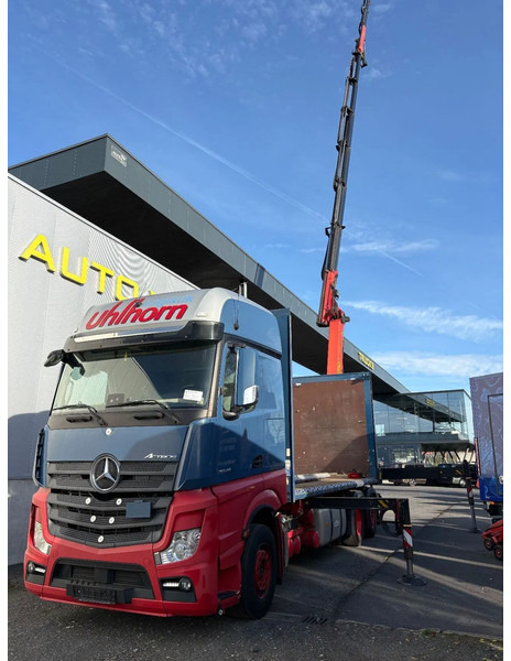 Mercedes-Benz Actros 2548 6X2 + Aanhanger*Palfinger crane*Cruise control*Airco* - Curtainsider truck, Crane truck: picture 2 Mercedes-Benz Actros 2548 6X2 + Aanhanger*Palfinger crane*Cruise control*Airco* - Curtainsider truck, Crane truck: picture 2