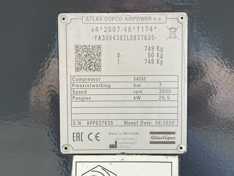 Atlas-Copco XAS 58 KD - Air compressor: picture 5 Atlas-Copco XAS 58 KD - Air compressor: picture 5