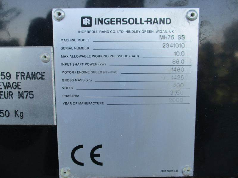 Air compressor Ingersoll Rand MH 75 SS: picture 9